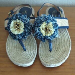 Coach Floral Embellished Sandals